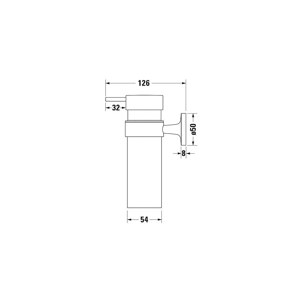Duravit Starck T Seifenspender 126x60x176mm, Edelstahl gebürstet/Mattweiß, Messing,... DURAVIT-0099357000 4067116086942 (Abb. 6)