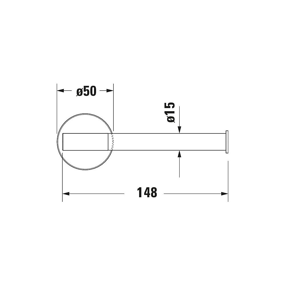Duravit Starck T Toilettenpapierhalter, Papierrollenhalter 152x152x50mm, Edelstahl... DURAVIT-0099377000 4067116086911 (Abb. 10)