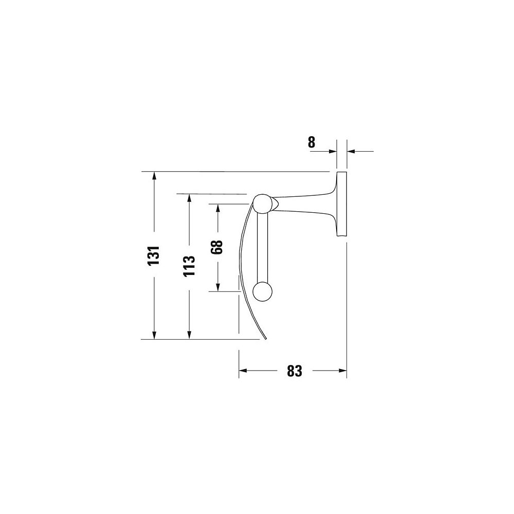 Duravit Starck T Toilettenpapierhalter, Papierrollenhalter 83x125x131mm, Edelstahl ... DURAVIT-0099407000 4067116086829 (Abb. 6)