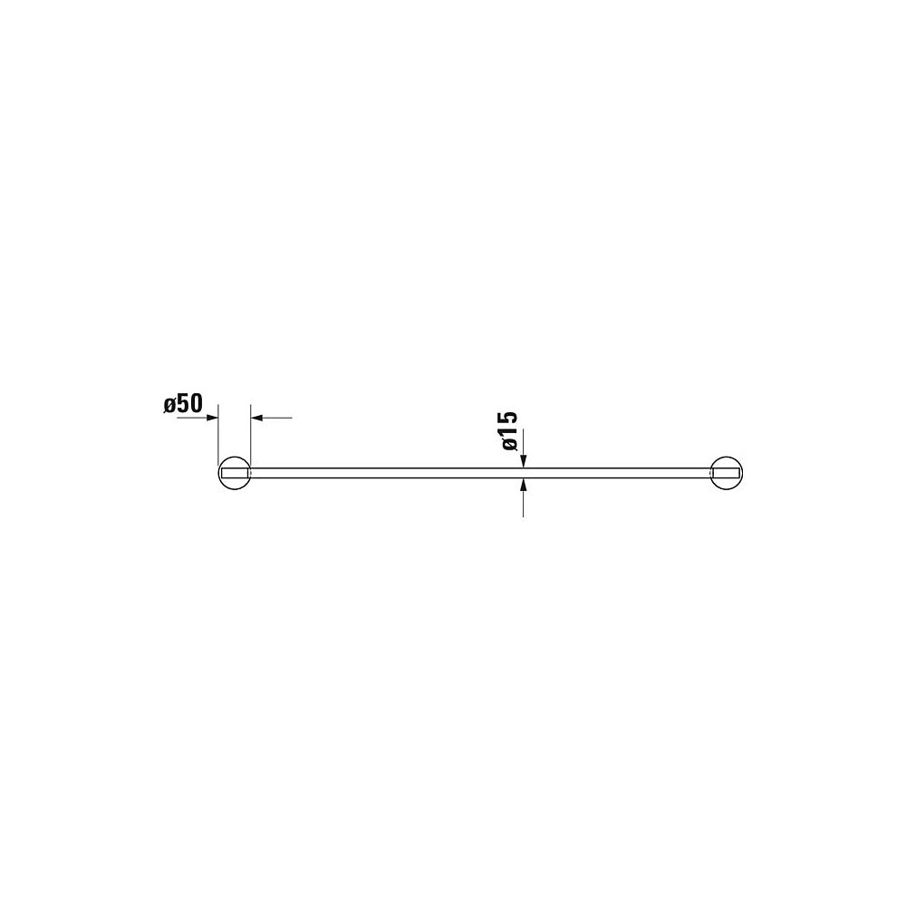 Duravit Starck T Handtuchhalter 73x810x50mm, Edelstahl gebürstet, Messing, 1 Arm, m... DURAVIT-0099437000 4067116087383 (Abb. 5)