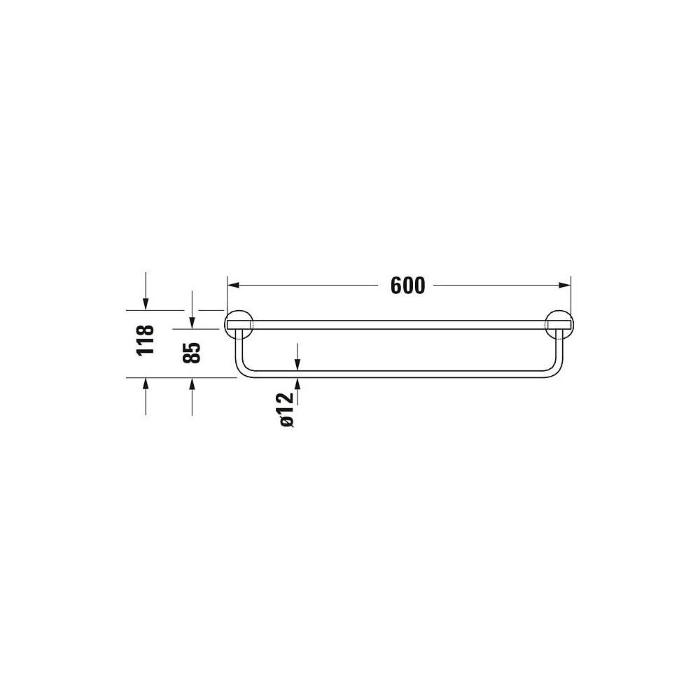 Duravit Starck T Handtuchablage 232x610x118mm, Gold poliert... DURAVIT-0099443400 4067116087345 (Abb. 7)