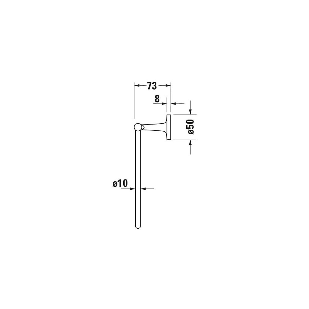 Duravit Starck T Handtuchring 73x210x228mm, Chrom glänzend... DURAVIT-0099471000 4053424693910 (Abb. 9)