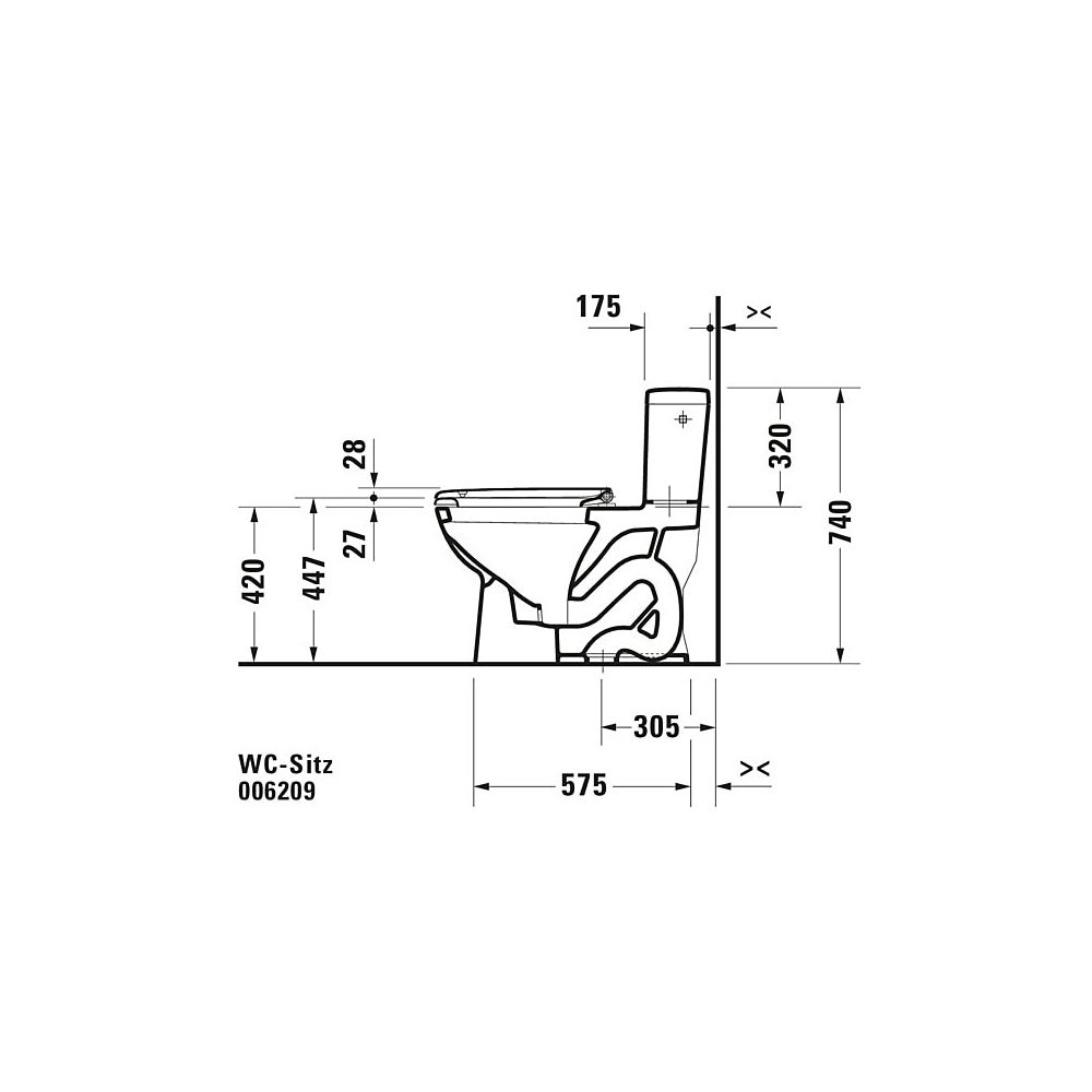 Duravit D-Code WC-Sitz Weiß HG 362x55x478mm mit Absenkauto. Sitzgarnitur ab. vorne... DURAVIT-0062090096 4021534569319 (Abb. 12)