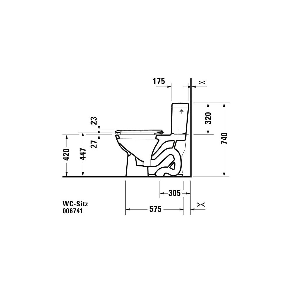 Duravit D-Code WC-Sitz Weiß Hochglanz 360x50x475mm, ohne Absenkautomatik, Edelstahl... DURAVIT-0067410000 4021534427671 (Abb. 2)