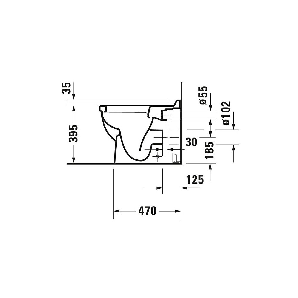 Duravit Starck 3 Stand WC 560x360x430mm, Weiß Hochglanz, 6l, Tiefspüler, geschloss... DURAVIT-0124090000 4021534223792 (Abb. 16)