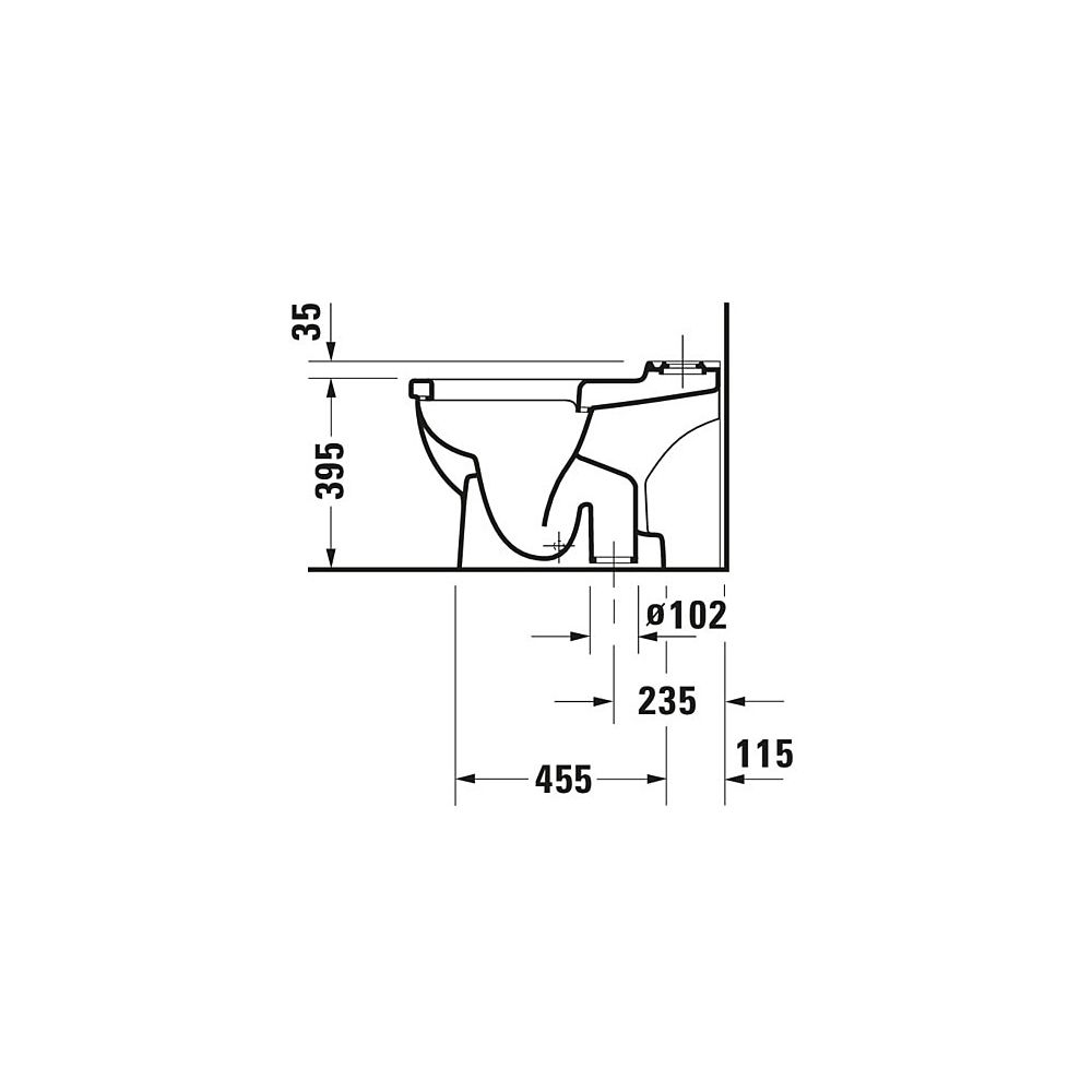 Duravit Starck 3 Stand WC für Kombination 655x370x430mm, Weiß Hochglanz, 6l, Tiefsp... DURAVIT-0126010000 4021534223976 (Abb. 8)