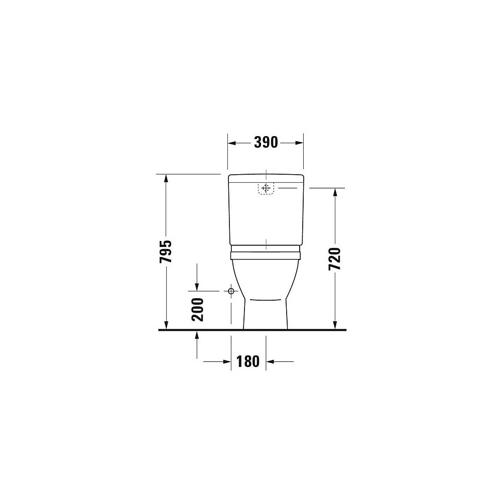 Duravit Starck 3 Stand WC für Kombination 655x370x430mm, Weiß Hochglanz, 6l, Tiefs... DURAVIT-0126010000 4021534223976 (Abb. 10)
