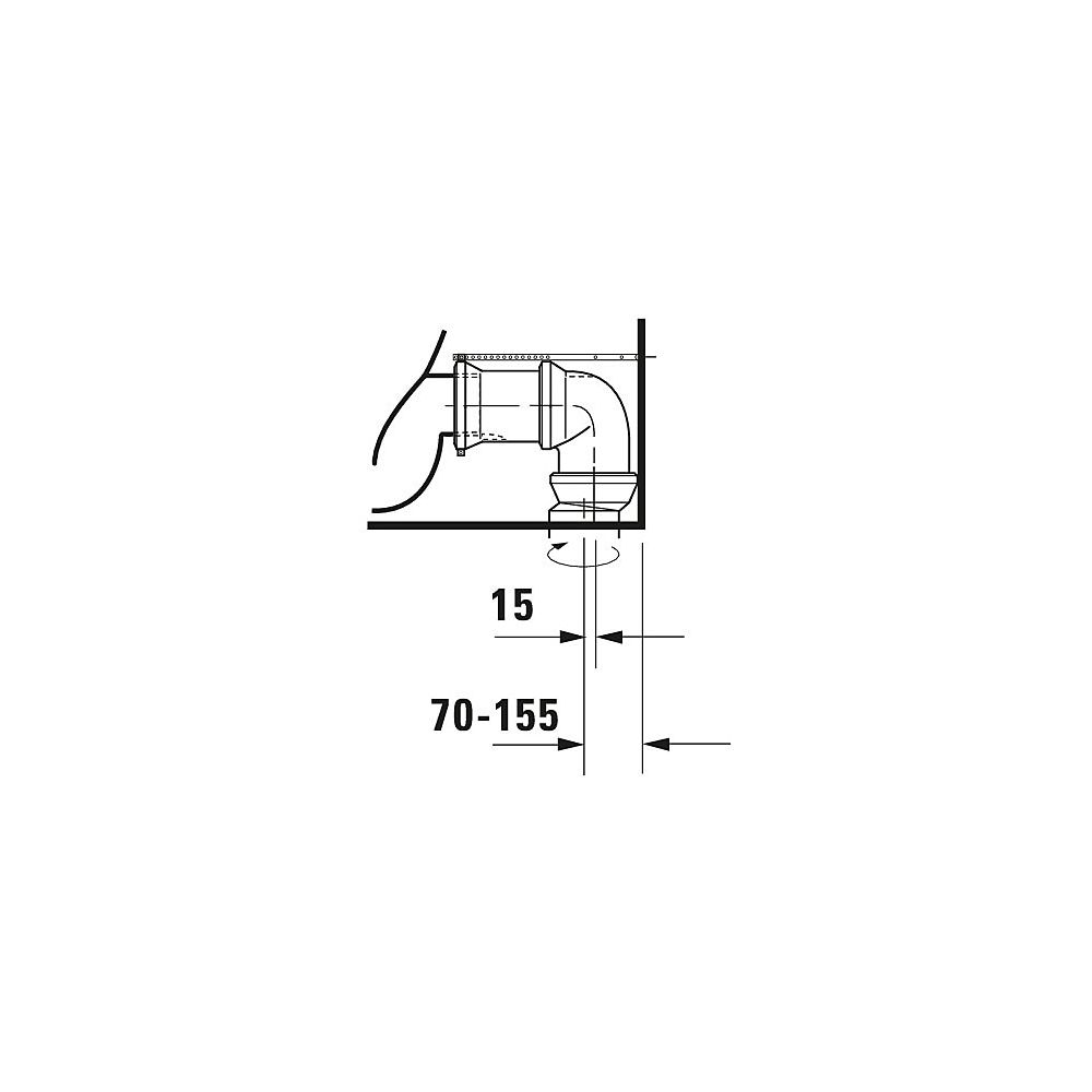 Duravit Starck 3 Stand WC für Kombination 660x370x430mm, Weiß Hochglanz, 6l, Tiefs... DURAVIT-0128090000 4021534224096 (Abb. 19)