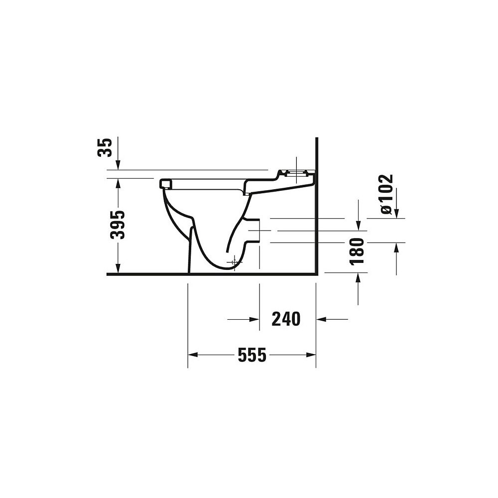 Duravit Starck 3 Stand WC für Kombination 660x370x430mm, Weiß Hochglanz, 6l, Tiefs... DURAVIT-0128090000 4021534224096 (Abb. 23)