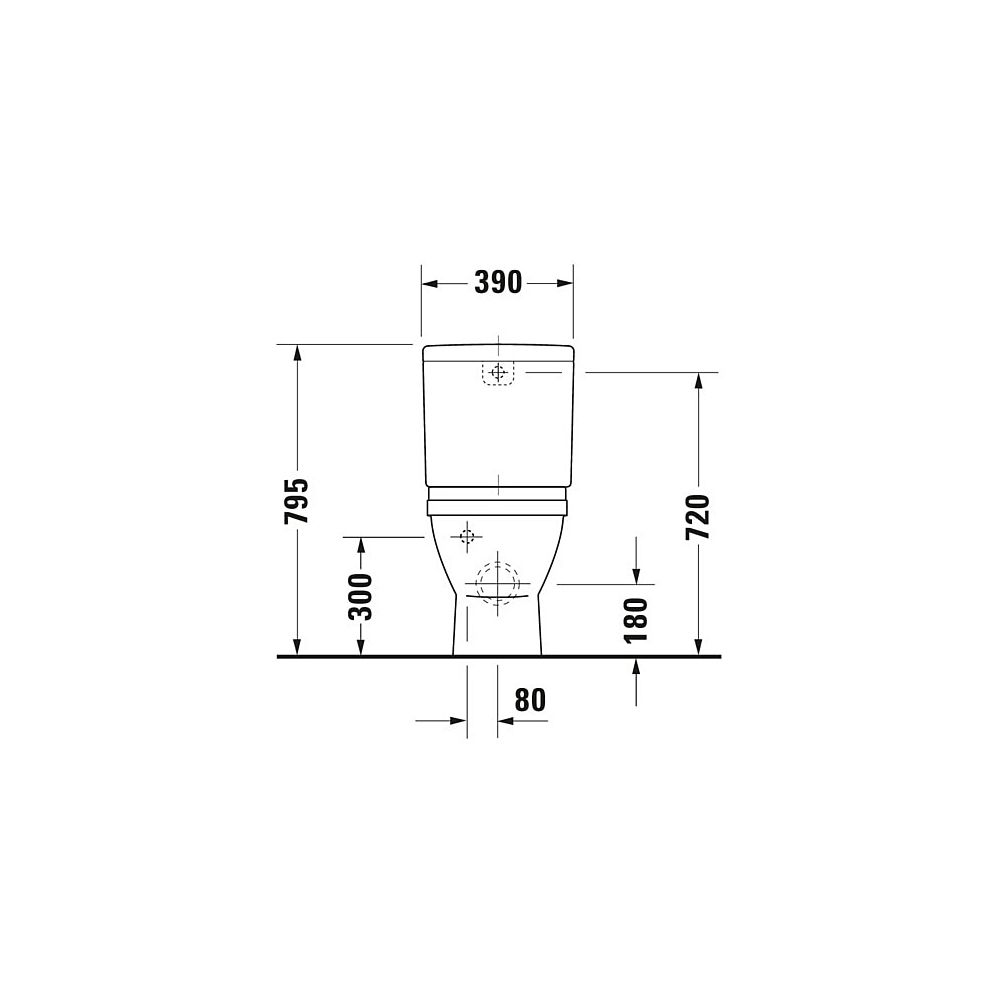 Duravit Starck 3 Stand WC für Kombination 660x370x430mm, Weiß Hochglanz, 6l, Tiefs... DURAVIT-0128090000 4021534224096 (Abb. 25)