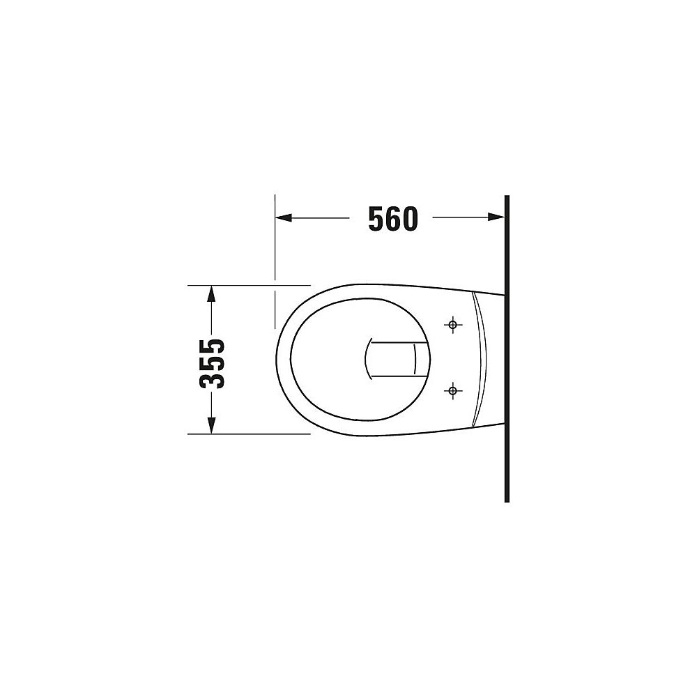 Duravit D-Code Wand-WC 560x355x385mm, Weiß Hochglanz, 6l, Tiefspüler, geschlossen,... DURAVIT-0184090000 4021534063954 (Abb. 11)