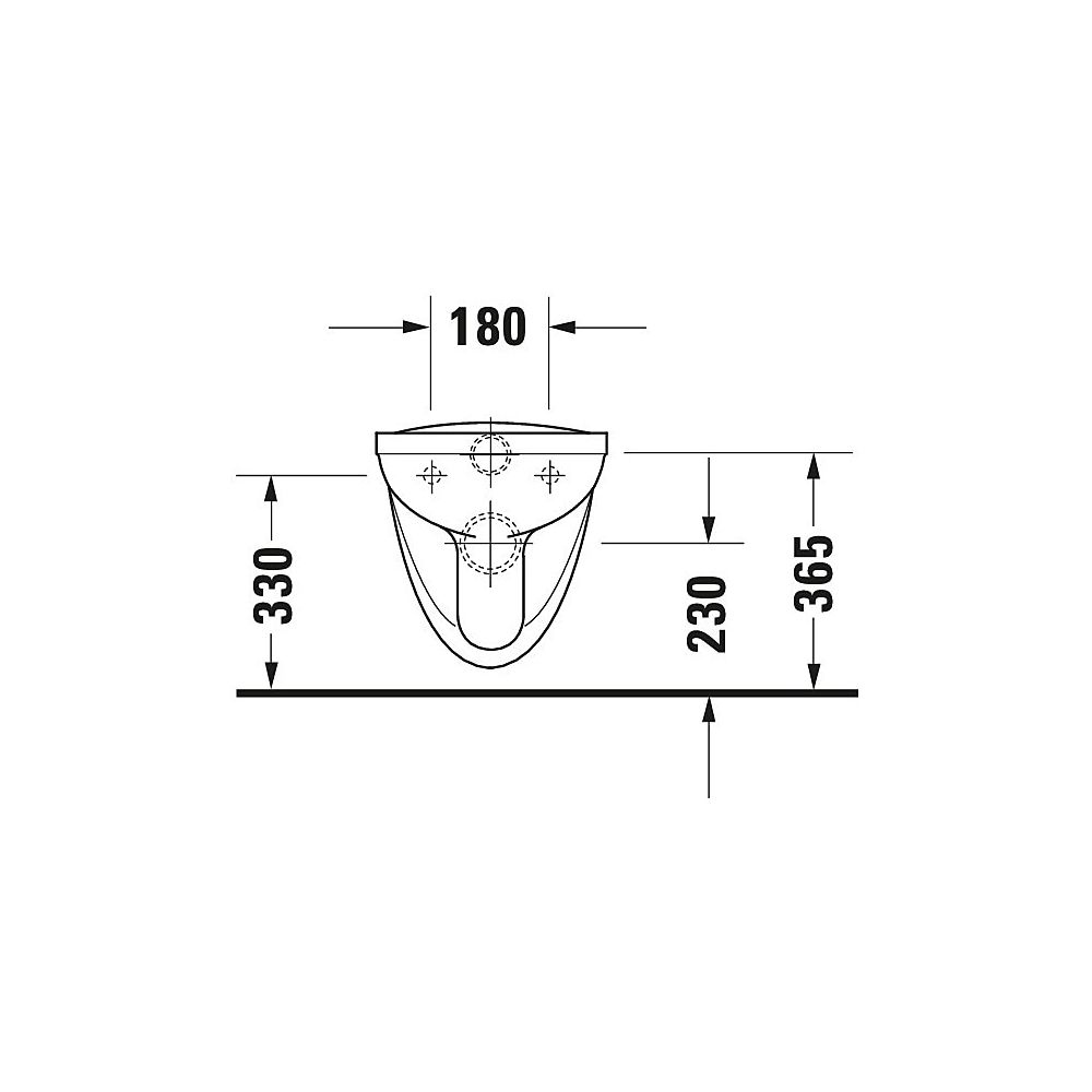 Duravit D-Code Wand-WC 560x355x385mm, Weiß Hochglanz, 6l, Tiefspüler, geschlossen,... DURAVIT-0184090000 4021534063954 (Abb. 13)