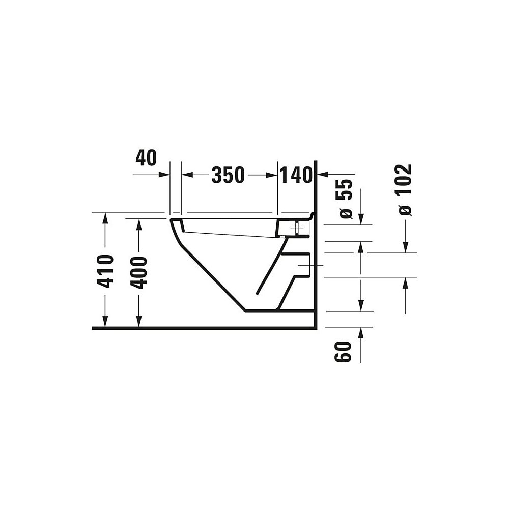 Duravit Design Classics Wand-WC 530x360x340mm, Weiß Hochglanz, 6l, Tiefspüler, halb... DURAVIT-0192090000 4021534064906 (Abb. 7)