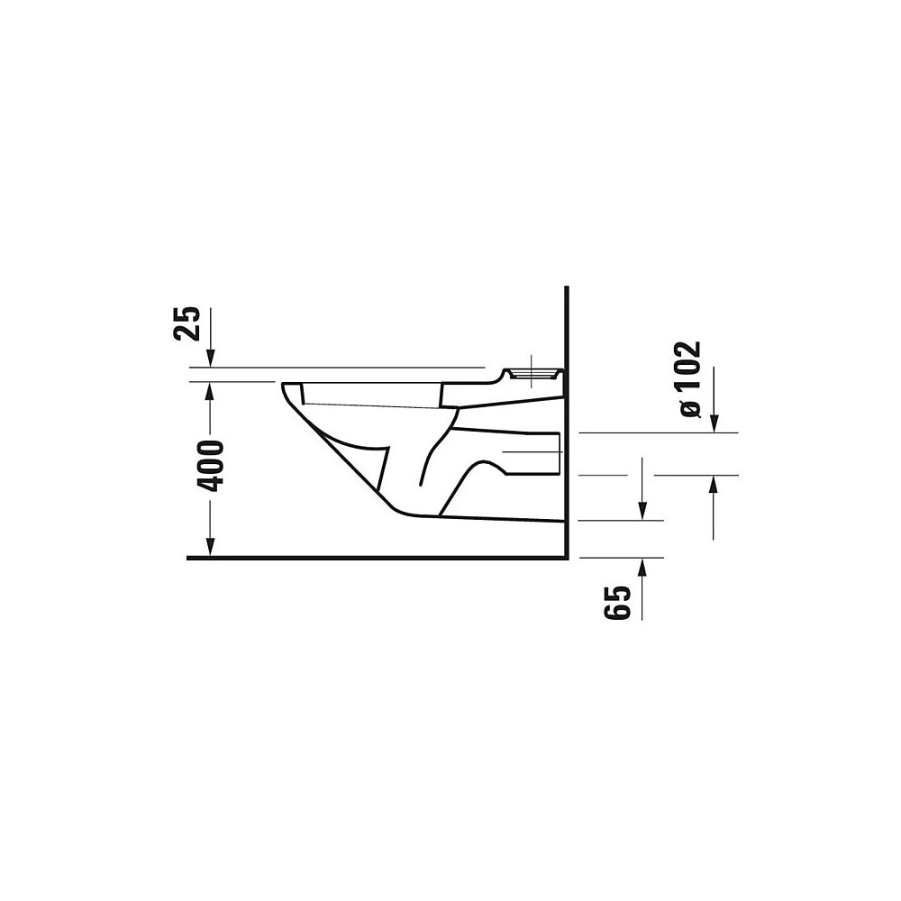 Duravit Design Classics Wand-WC 650x365x360mm, Weiß Hochglanz, 6l, Tief- und Flachs... DURAVIT-0195090000 4021534065231 (Abb. 6)