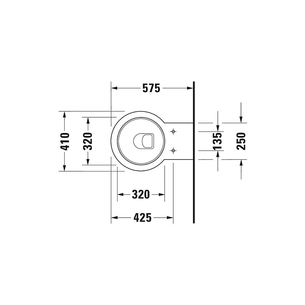 Duravit Starck 1 Wand-WC 575x410x320mm, Weiß Hochglanz, 4,5l, Tiefspüler, geschlos... DURAVIT-0210090064 4021534830594 (Abb. 26)
