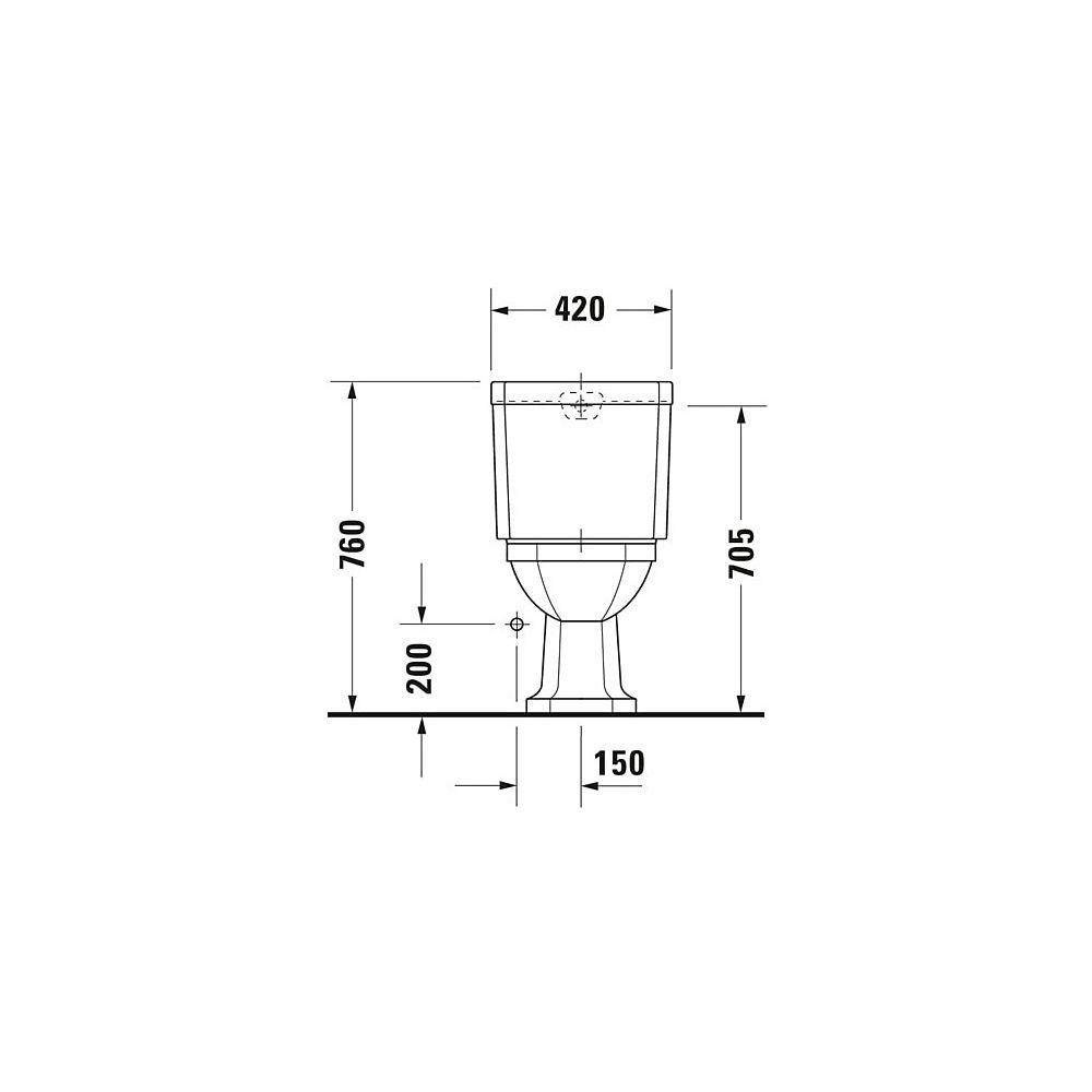 Duravit Serie 1930 Stand WC für Kombination 665x355x400mm, Weiß Hochglanz, 6l, Tie... DURAVIT-0227010000 4021534068881 (Abb. 10)