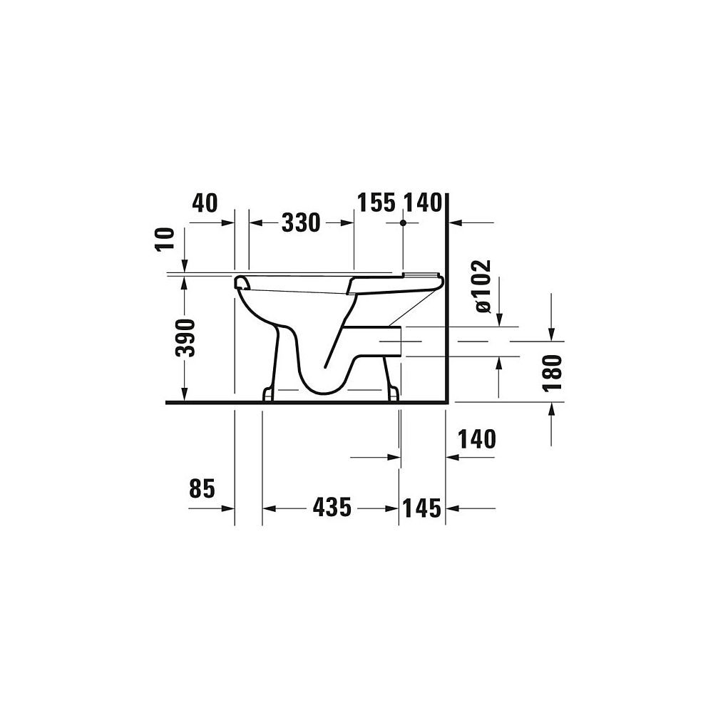 Duravit Serie 1930 Stand WC für Kombination 665x355x390mm, Weiß Hochglanz, WonderG... DURAVIT-02270900001 4021534177149 (Abb. 6)