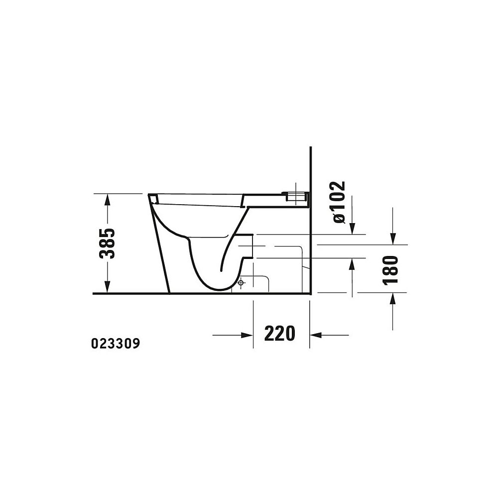 Duravit Starck 1 Stand WC für Kombination 640x415x385mm, Weiß Hochglanz, 4,5l, Tie... DURAVIT-0233090064 4021534713323 (Abb. 23)