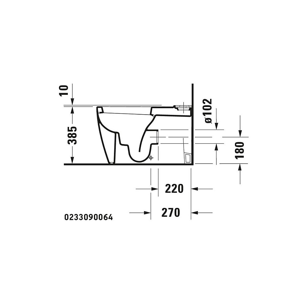 Duravit Starck 1 Stand WC für Kombination 640x415x385mm, Weiß Hochglanz, 4,5l, Tie... DURAVIT-0233090064 4021534713323 (Abb. 24)