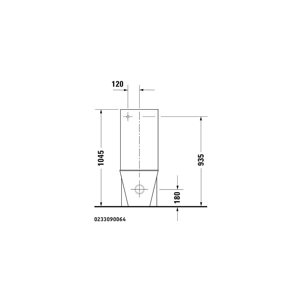 Duravit Starck 1 Stand WC für Kombination 640x415x385mm, Weiß Hochglanz, 4,5l, Tie... DURAVIT-0233090064 4021534713323 (Abb. 26)