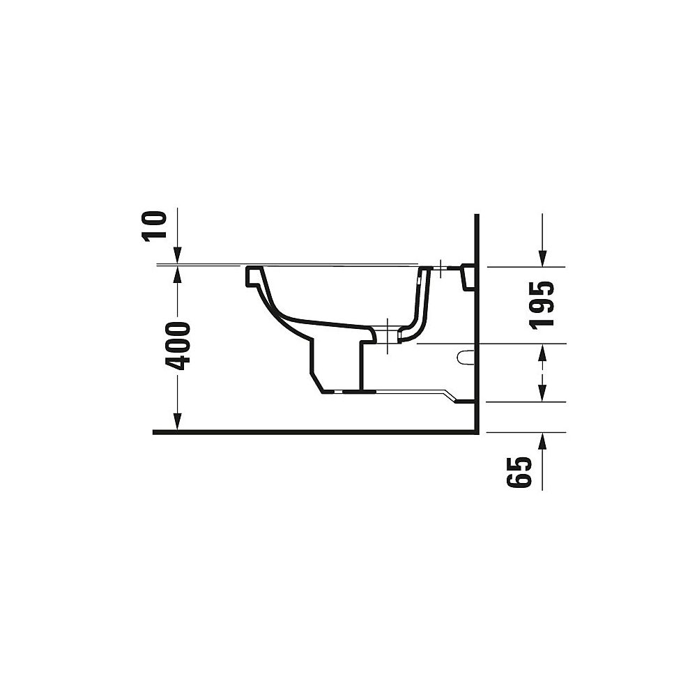 Duravit Serie 1930 Wandbidet 585x360x345mm, Weiß Hochglanz, WonderGliss, 1 HL, mit... DURAVIT-02661000001 4021534178924 (Abb. 9)
