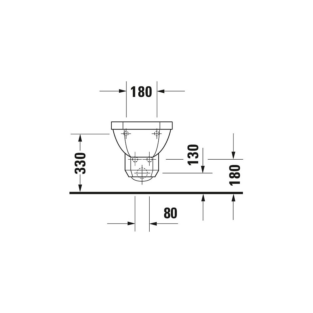 Duravit Serie 1930 Wandbidet 585x360x345mm, Weiß Hochglanz, WonderGliss, 1 HL, mi... DURAVIT-02661000001 4021534178924 (Abb. 10)