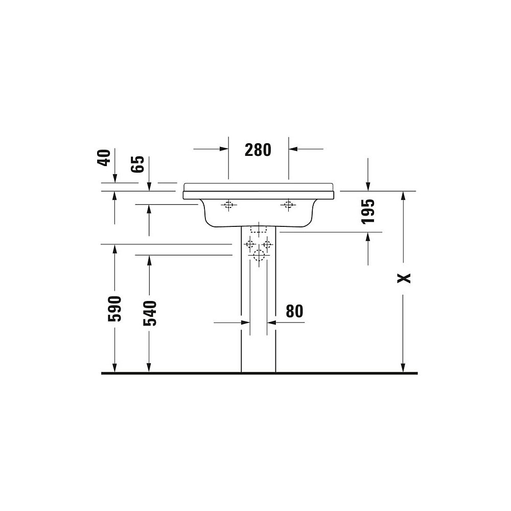 Duravit Starck 3 Waschtisch 490x700x235mm, WonderGliss, Weiß Hochglanz, Rechteckig... DURAVIT-03047000001 4021534256806 (Abb. 7)