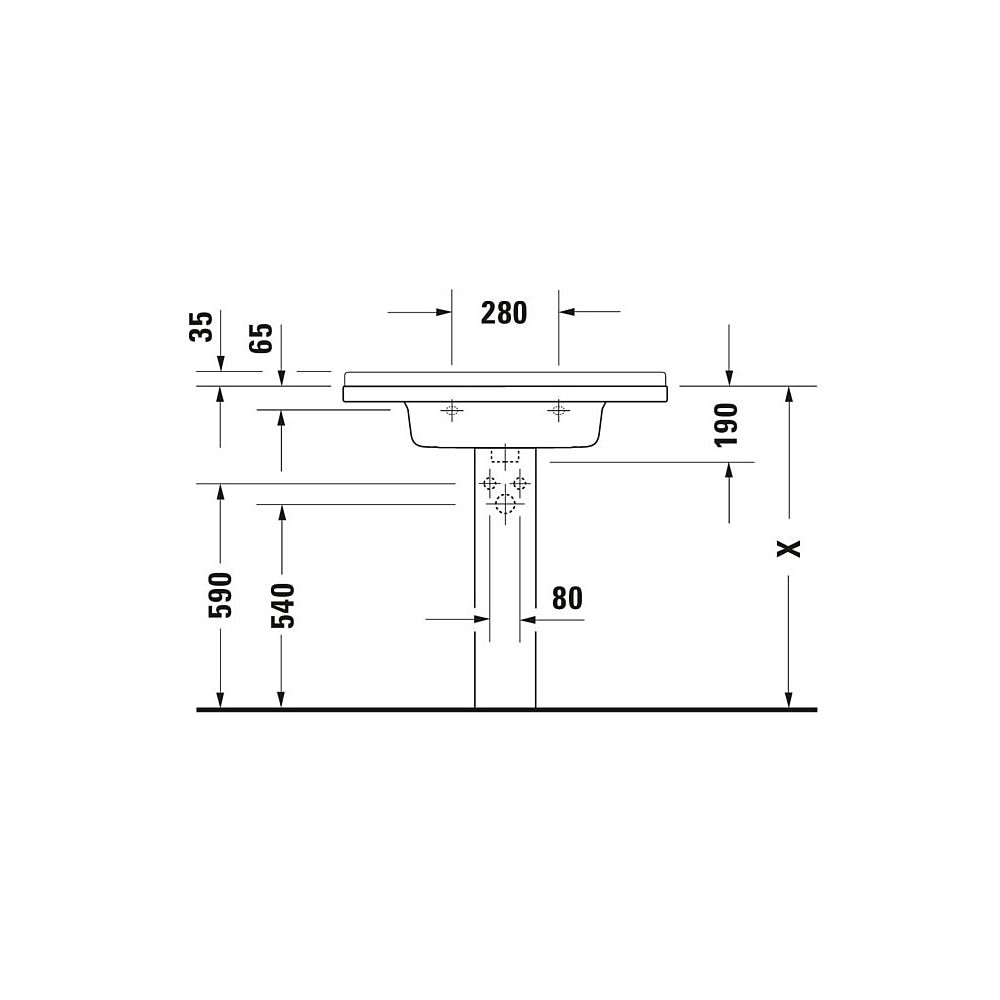 Duravit Starck 3 Waschtisch 485x850x225mm, WonderGliss, Weiß Hochglanz, Rechteckig... DURAVIT-03048000001 4021534223488 (Abb. 8)