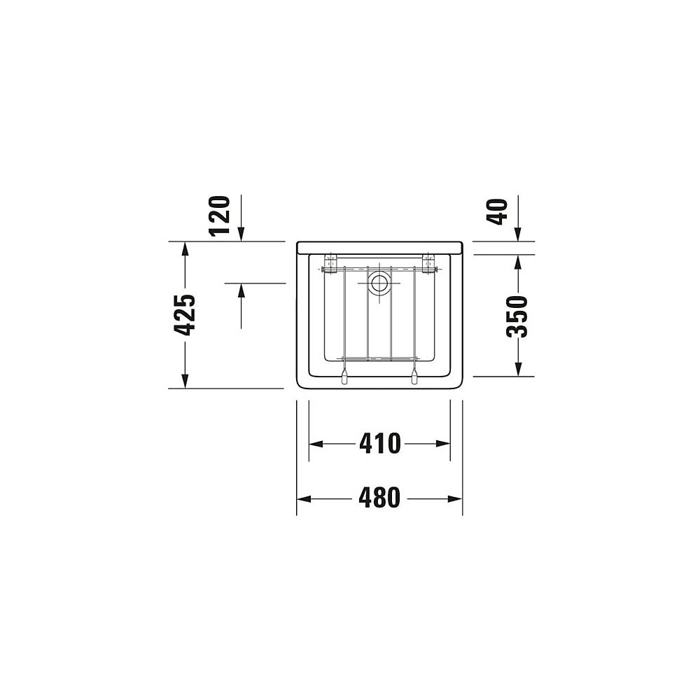 Duravit Starck 3 Ausgussbecken 480 mm, Weiß Hochglanz, Rechteckig, ohne HLB/Überlau... DURAVIT-0313480000 4021534279553 (Abb. 6)