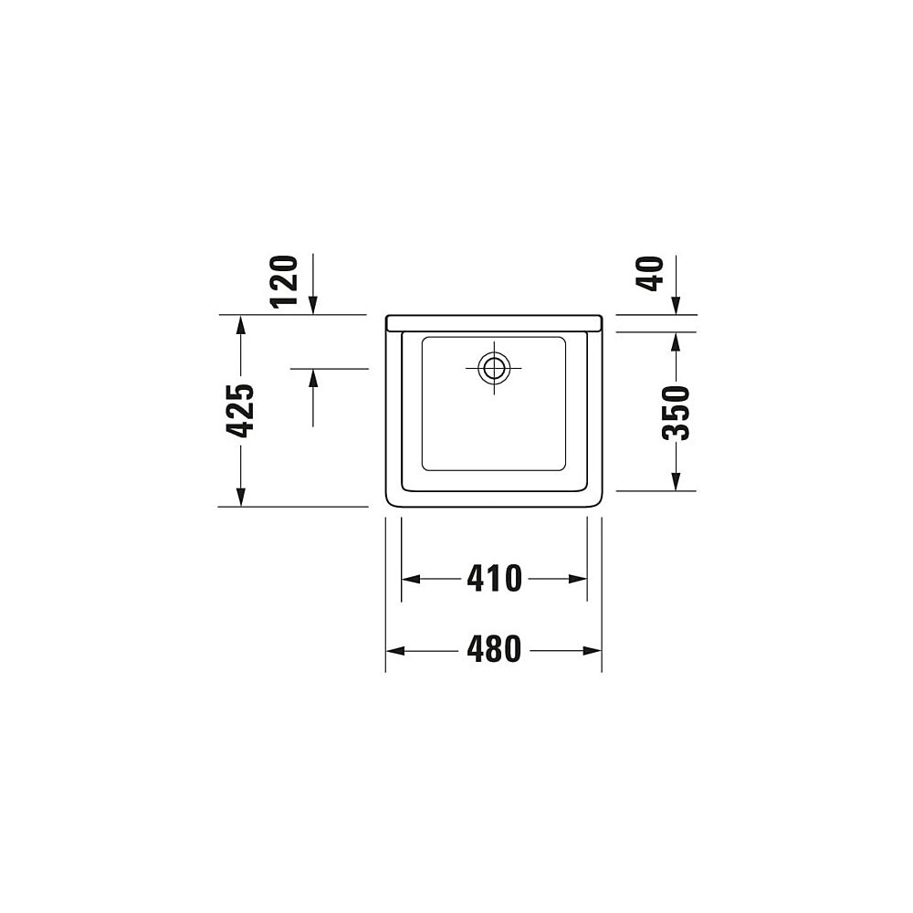 Duravit Starck 3 Ausgussbecken 480 mm, Weiß Hochglanz, Rechteckig, ohne HLB/Überlau... DURAVIT-0313480000 4021534279553 (Abb. 7)