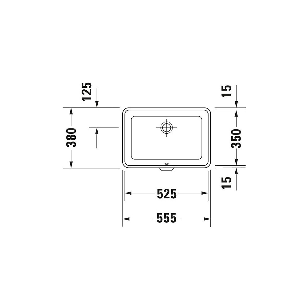 Duravit Design Classics Einbauwaschtisch 380x525x115mm, Weiß Hochglanz, WonderGlis... DURAVIT-03165300001 4021534310942 (Abb. 6)