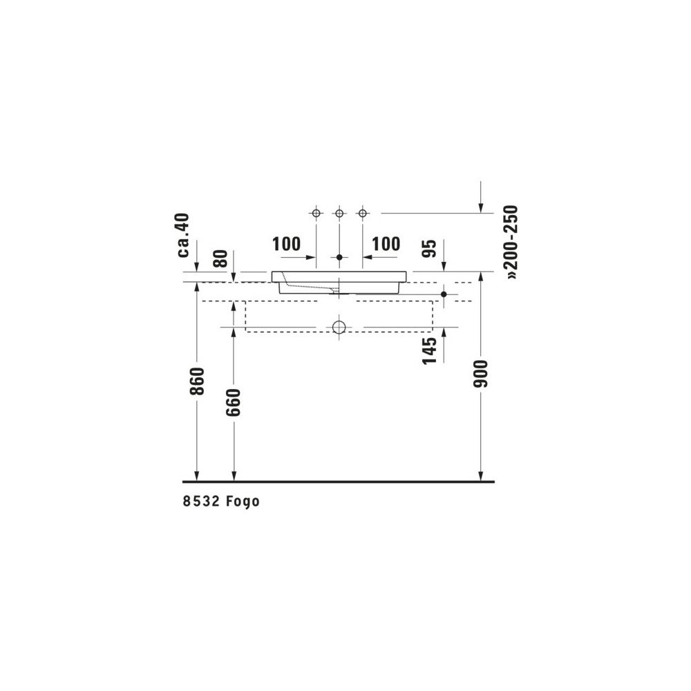 Duravit Design Classics Einbauwaschtisch 415x580x95mm, Weiß Hochglanz, WonderGliss... DURAVIT-03175800291 4021534317323 (Abb. 6)