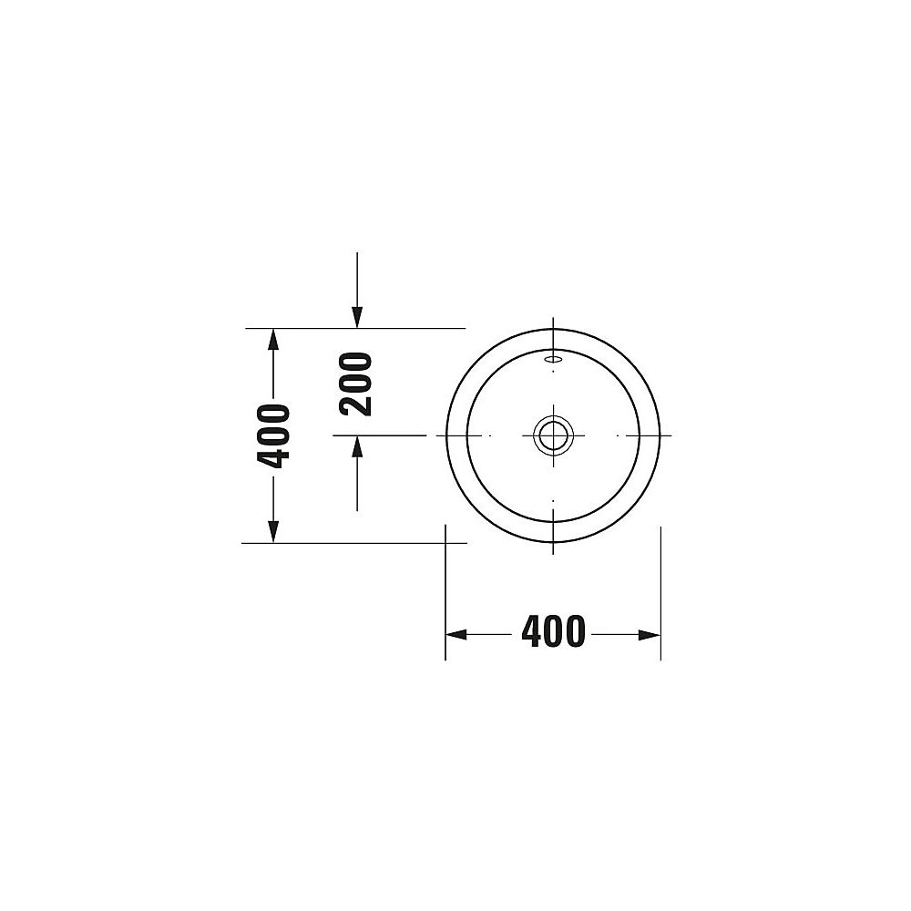 Duravit Architec Einbauwaschtisch 400x400x190mm, Weiß Hochglanz, ohne HLB, mit Über... DURAVIT-0318400000 4021534298158 (Abb. 4)
