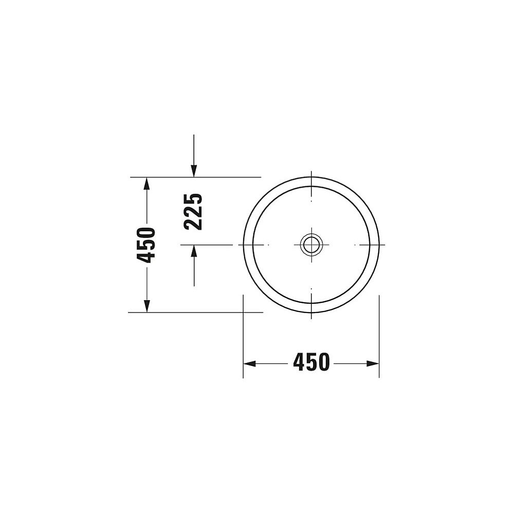 Duravit Architec Einbauwaschtisch 450x450x160mm, Weiß Hochglanz, ohne HLB/Überlauf,... DURAVIT-0318450000 4021534298172 (Abb. 4)