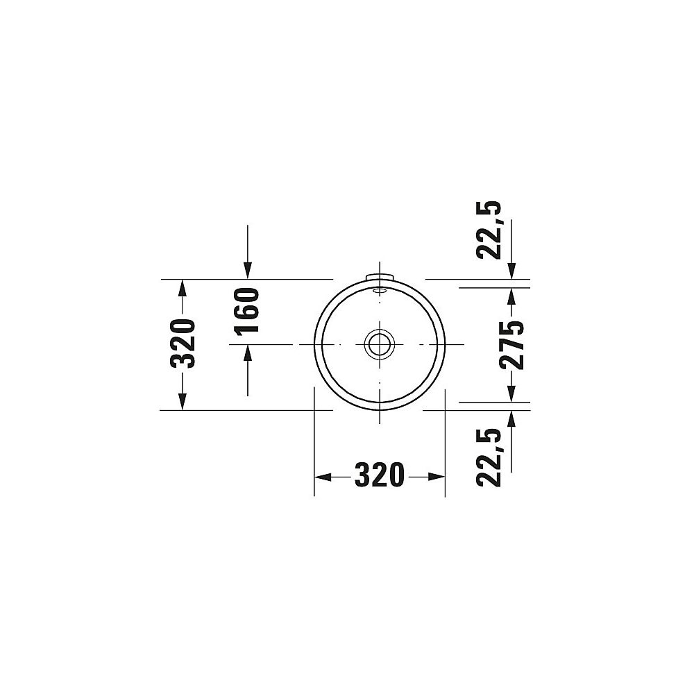 Duravit Architec Einbauwaschtisch 320x320x190mm, Weiß Hochglanz, ohne HLB, mit Über... DURAVIT-0319270000 4021534298066 (Abb. 9)