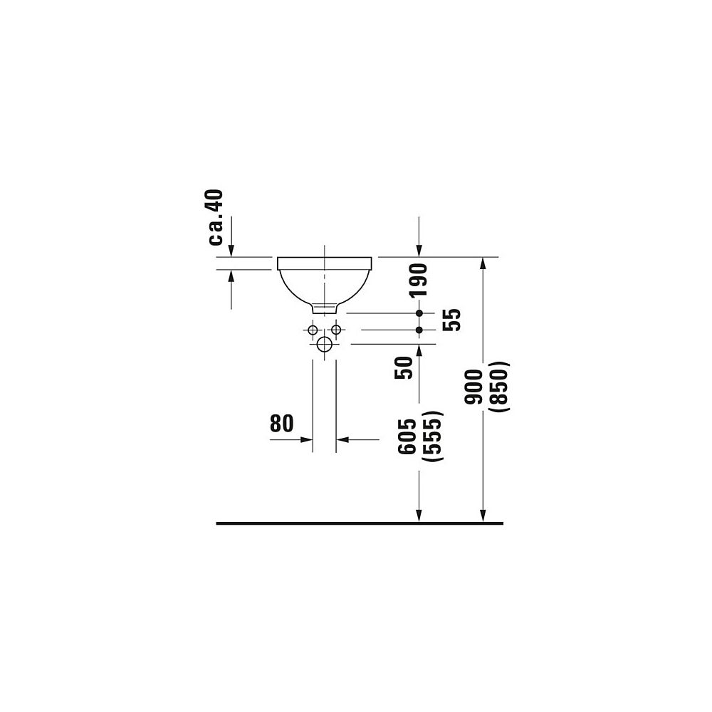 Duravit Architec Einbauwaschtisch 320x320x190mm, Weiß Hochglanz, ohne HLB, mit Übe... DURAVIT-0319270000 4021534298066 (Abb. 10)