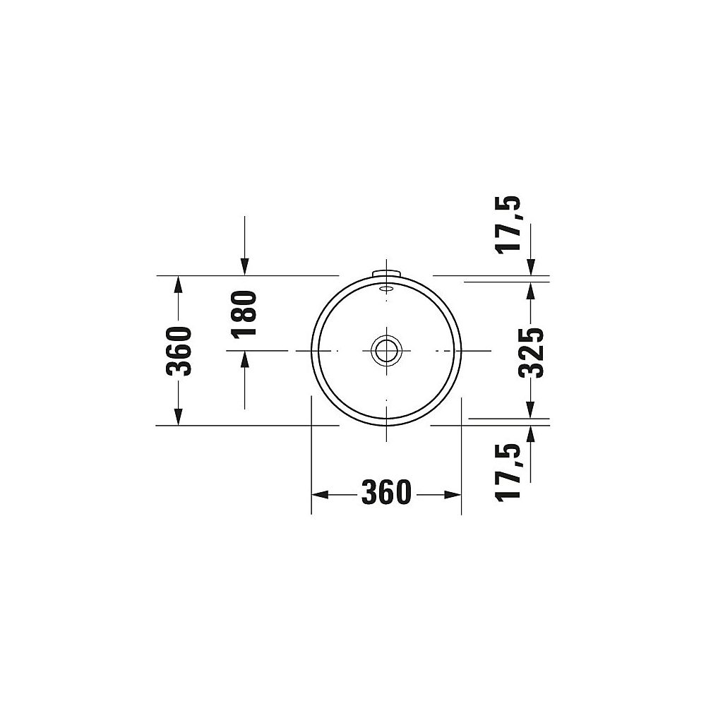Duravit Architec Einbauwaschtisch 360x360x165mm, Weiß Hochglanz, ohne HLB, mit Über... DURAVIT-0319320000 4021534298080 (Abb. 8)