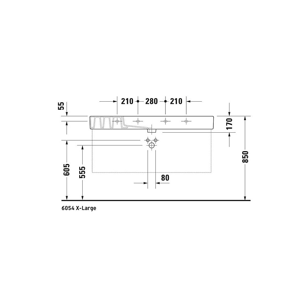 Duravit Vero Waschtisch 490x1250x170mm, WonderGliss, Weiß Hochglanz, Rechteckig, ... DURAVIT-03291200001 4021534317507 (Abb. 17)