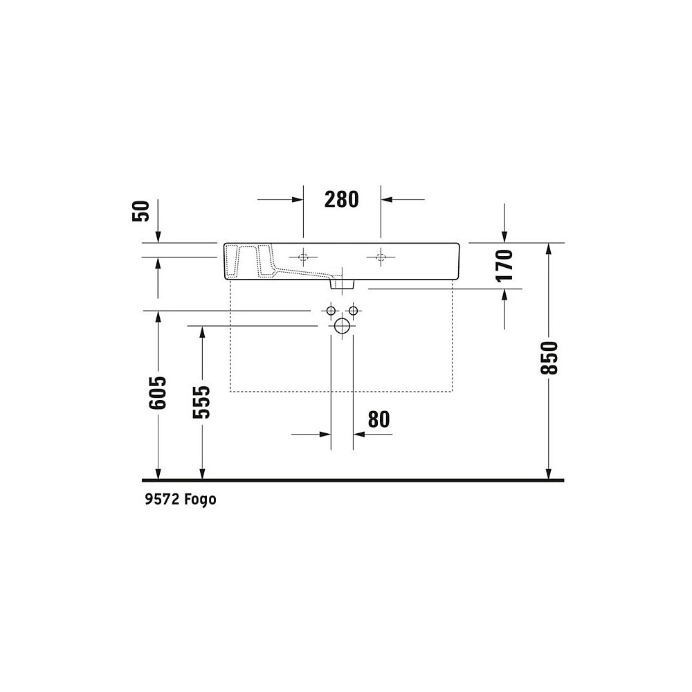 Duravit Vero Waschtisch 490x850x170mm, Weiß Hochglanz, Rechteckig, 1 Waschplatz/HL... DURAVIT-0329850000 4021534317415 (Abb. 15)