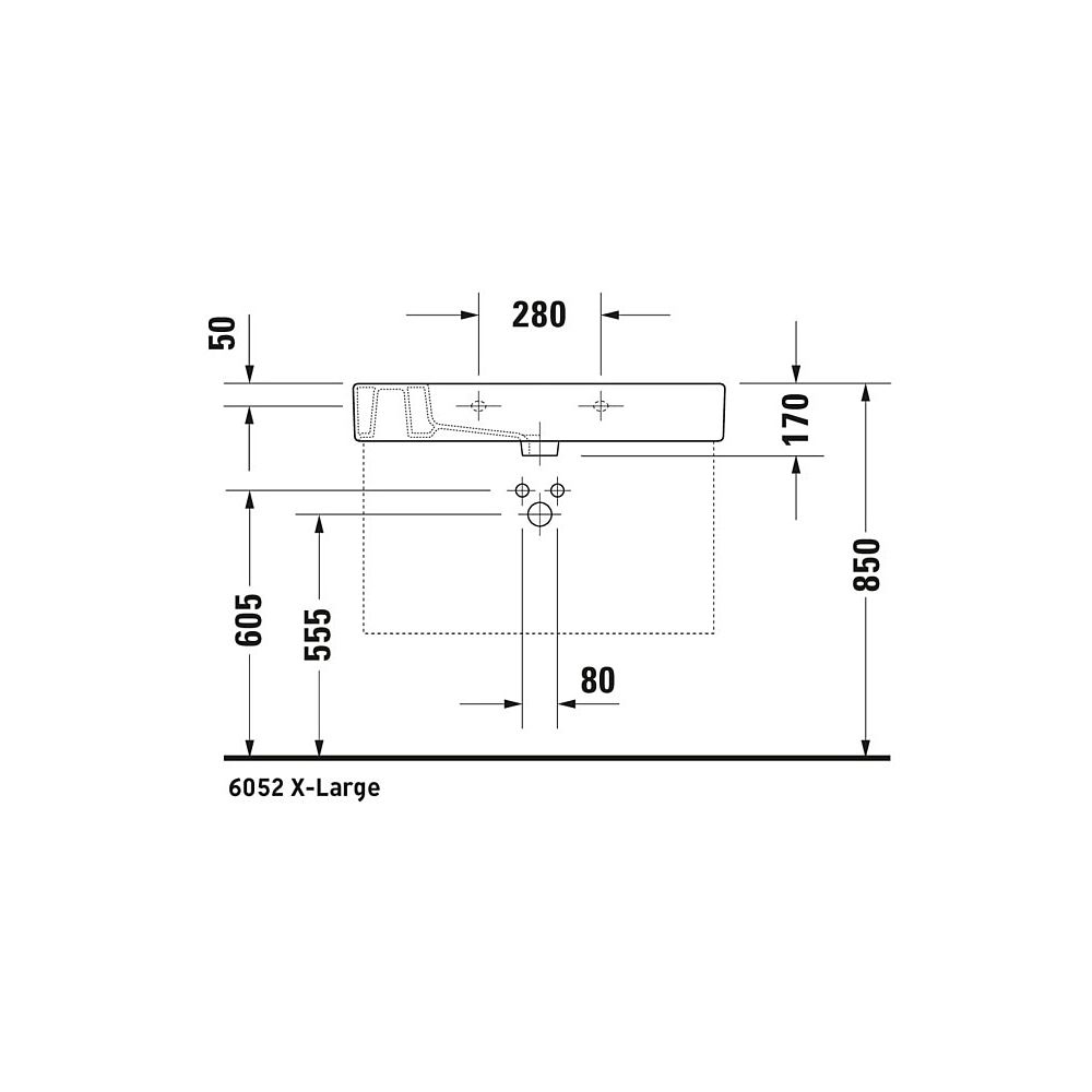 Duravit Vero Waschtisch 490x850x170mm, Weiß Hochglanz, Rechteckig, 1 Waschplatz/HL... DURAVIT-0329850000 4021534317415 (Abb. 16)