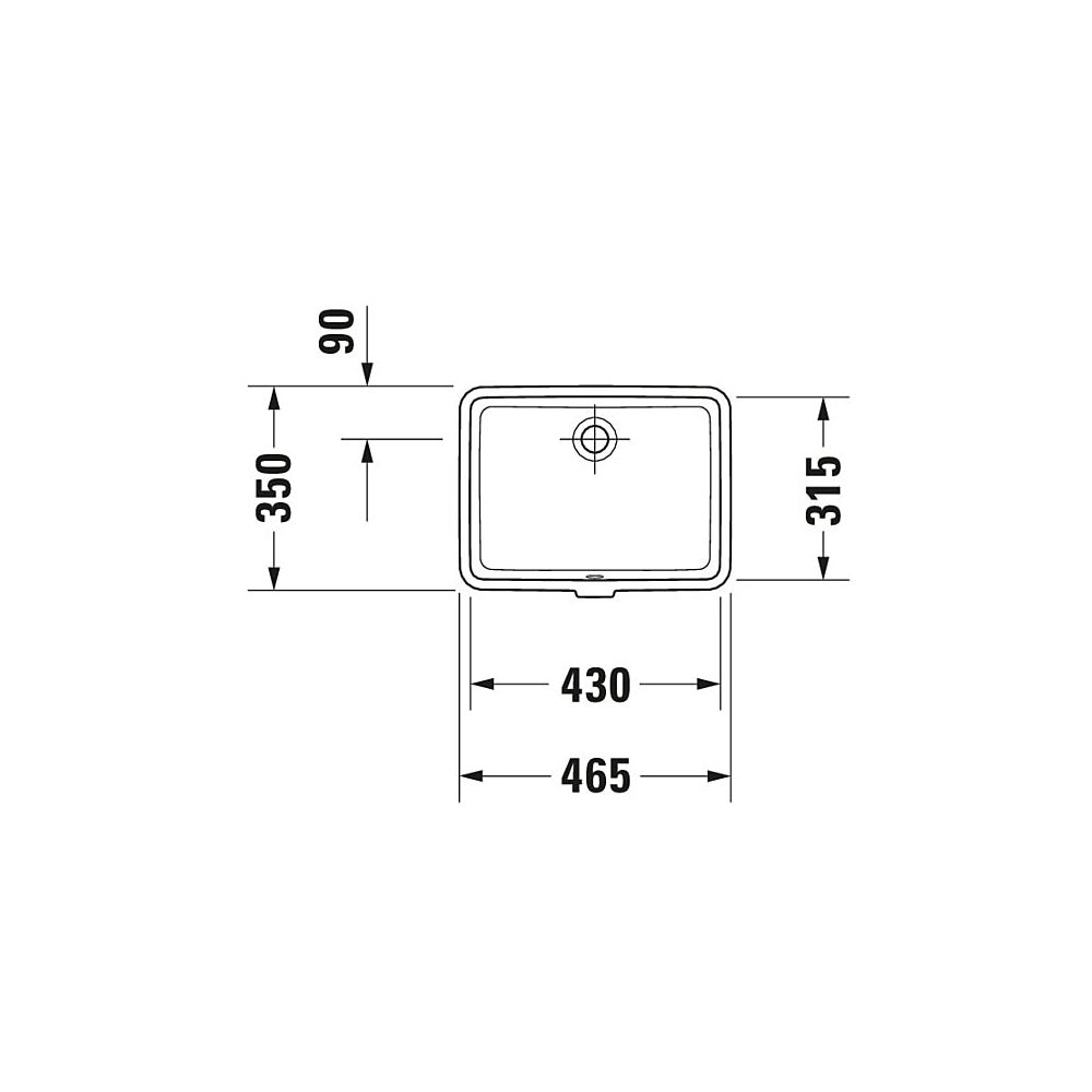 Duravit Vero Einbauwaschtisch 315x465x160mm, Weiß Hochglanz, WonderGliss, ohne HLB... DURAVIT-03304300001 4021534812620 (Abb. 8)