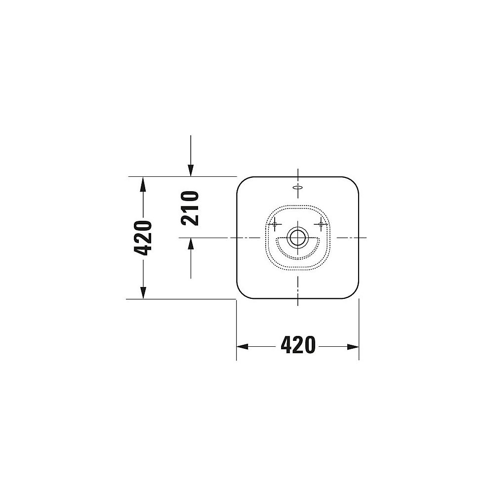 Duravit Design Classics Aufsatzbecken 420mm Weiß Hochglanz, Quadratisch, ohne HLB ... DURAVIT-0333420000 4021534333620 (Abb. 12)