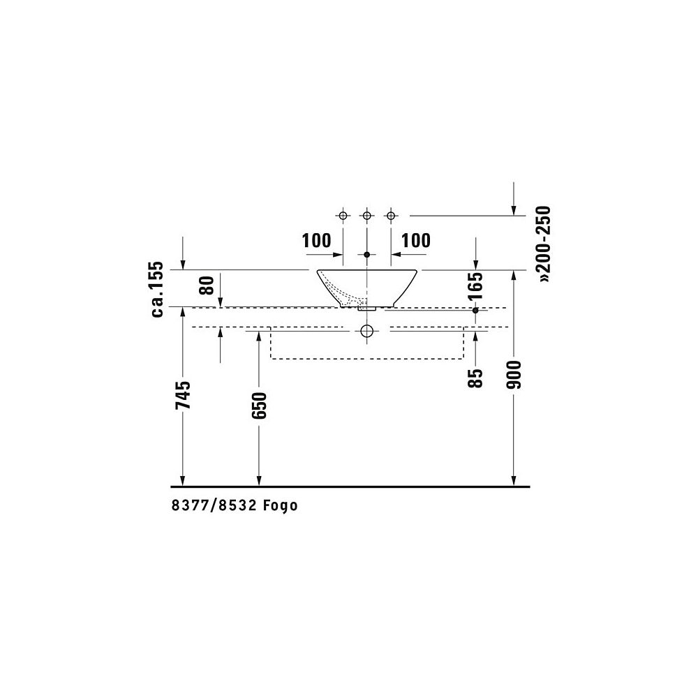 Duravit Design Classics Aufsatzbecken 420mm Weiß Hochglanz, Quadratisch, ohne HLB ... DURAVIT-0333420000 4021534333620 (Abb. 14)