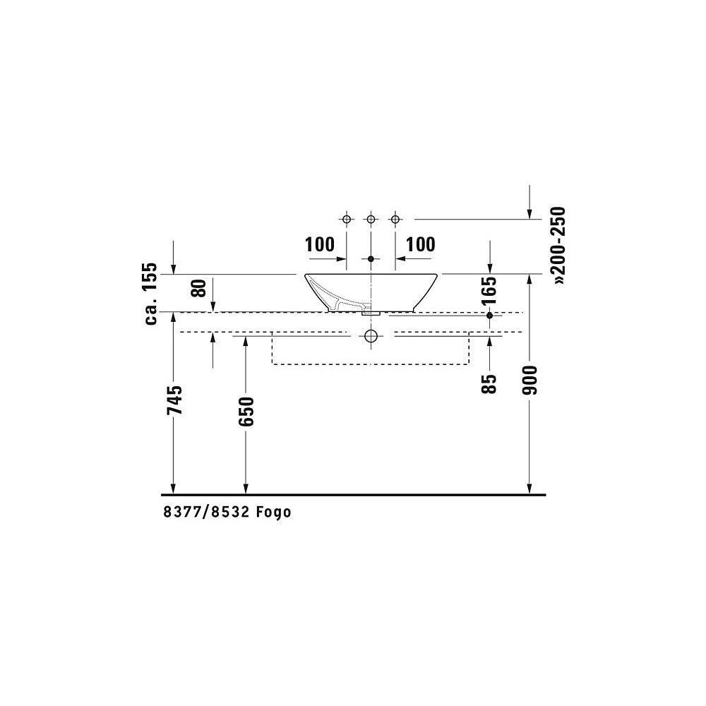 Duravit Design Classics Aufsatzbecken 550mm Weiß Hochglanz, rechteckig ohne HLB, m... DURAVIT-0334520000 4021534333644 (Abb. 15)
