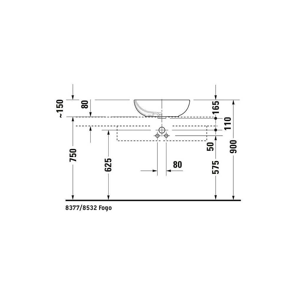 Duravit Design Classics Aufsatzbecken 495mm, Weiß Hochglanz, WonderGliss, Oval, o... DURAVIT-03355000001 4021534333590 (Abb. 18)