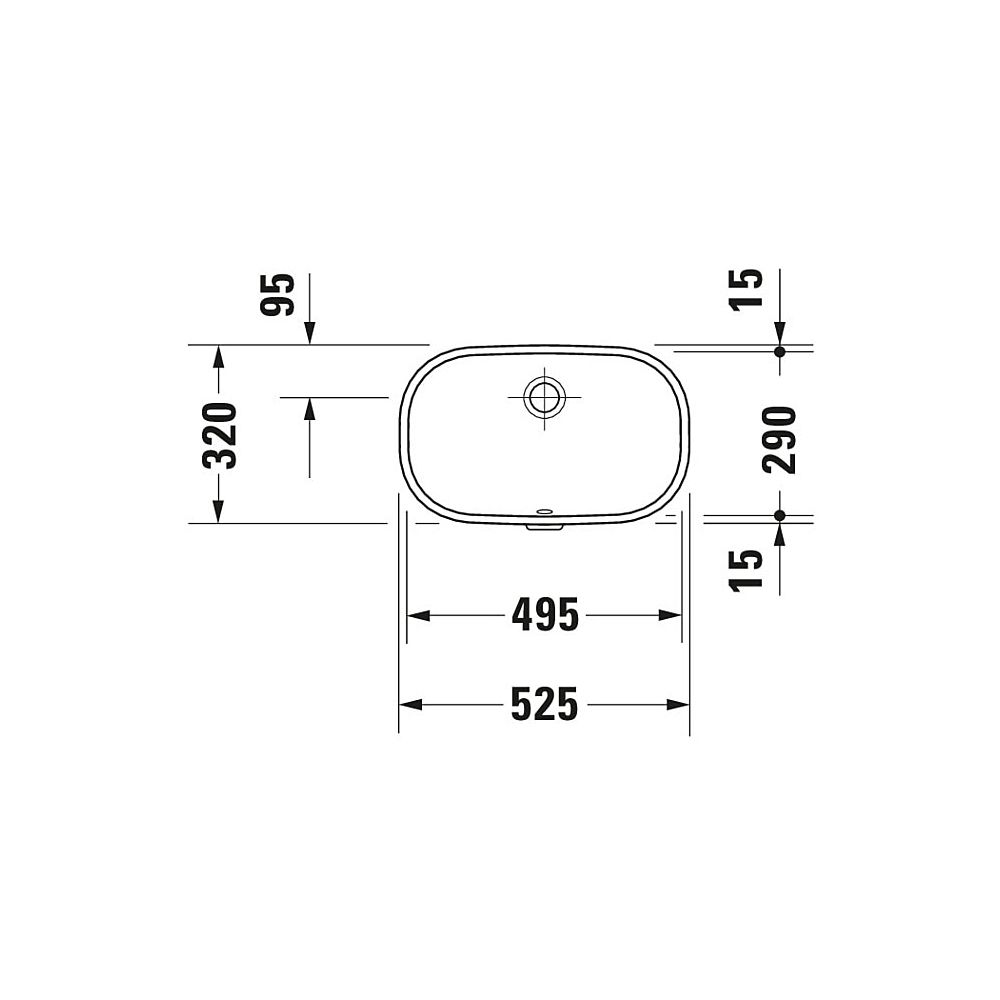 Duravit D-Code Einbauwaschtisch 290x495x210mm, Weiß Hochglanz, ohne HLB, mit Überla... DURAVIT-0338490000 4021534344084 (Abb. 8)