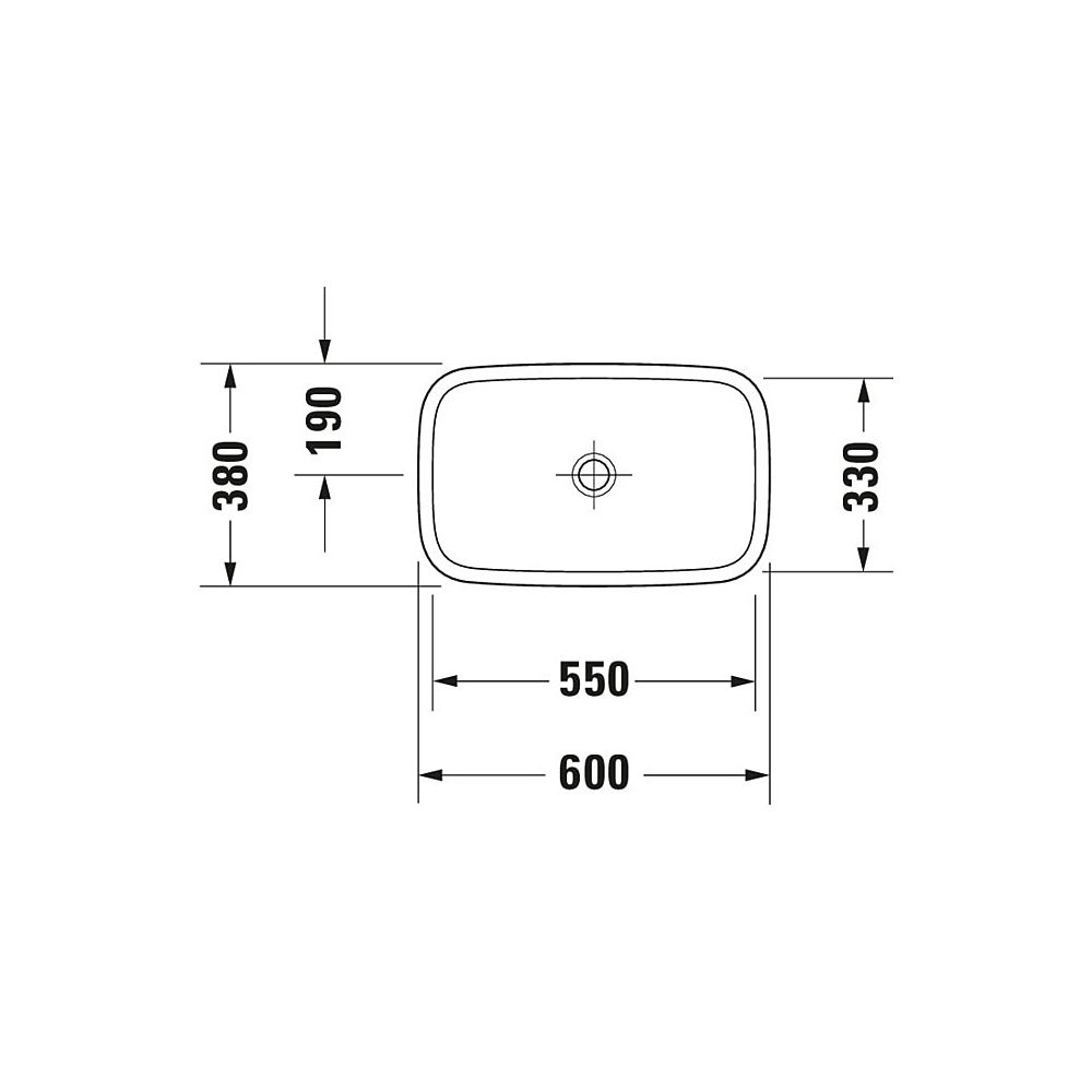 Duravit DuraStyle Aufsatzbecken 600mm, Weiß Hochglanz, Quadratisch, ohne Überlauf u... DURAVIT-0349600000 4021534852244 (Abb. 3)