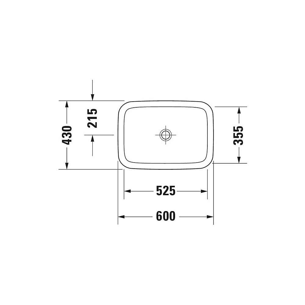 Duravit DuraStyle Einbauwaschtisch 430x600x145mm, Weiß Hochglanz, ohne HLB/Überlauf... DURAVIT-0372600000 4021534875830 (Abb. 3)