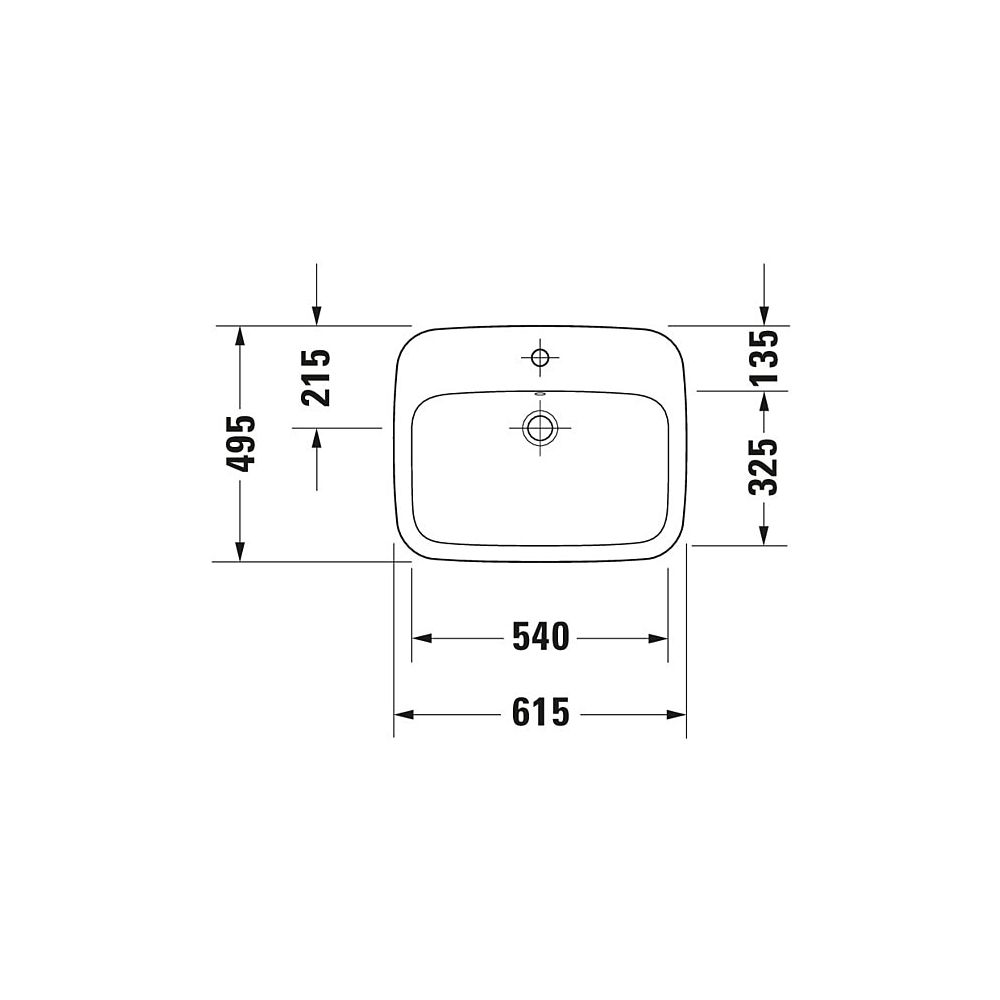 Duravit DuraStyle Einbauwaschtisch 495x615x170mm, Weiß Hochglanz, WonderGliss, mit... DURAVIT-03746200001 4021534897856 (Abb. 4)
