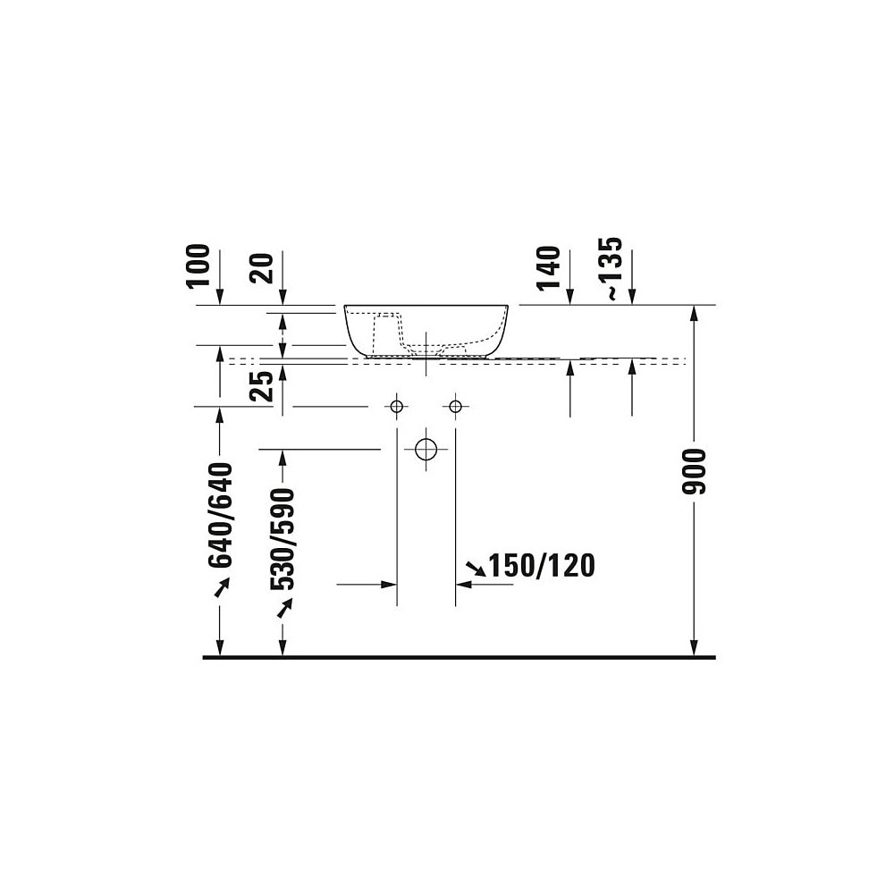 Duravit Luv Aufsatzbecken 420mm, Weiß Hochglanz, DuraCeram, Oval, mit HLB, ohne Übe... DURAVIT-0381420000 4053424177182 (Abb. 7)